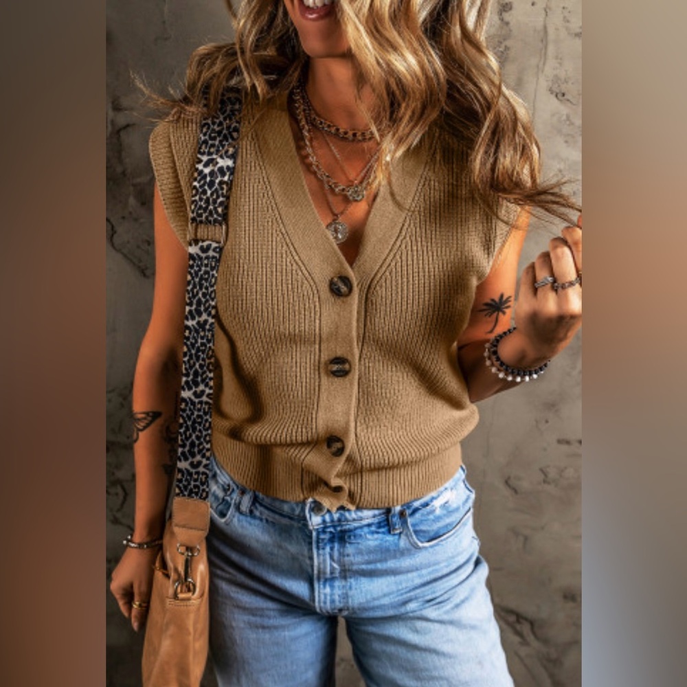 Sable - button front sweater vest